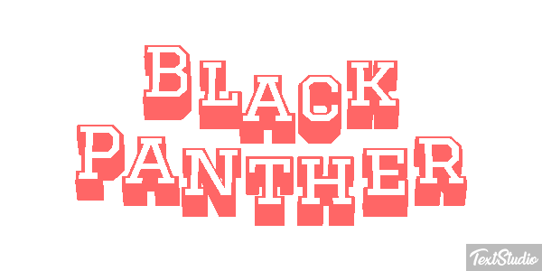 Black Panther Efecto de texto