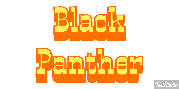 Black Panther Efecto de texto