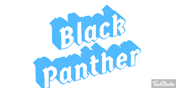Black Panther Efecto de texto