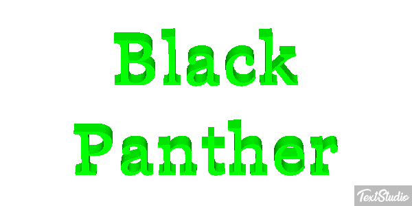 Black Panther Efecto de texto