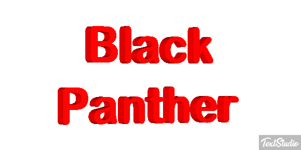 Black Panther Efecto de texto