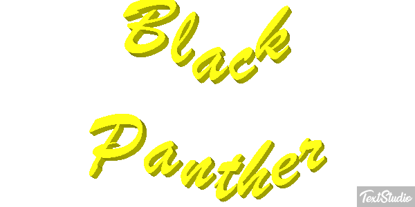 Black Panther Efecto de texto