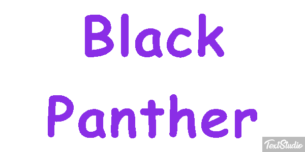 Black Panther Efecto de texto