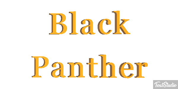 Black Panther Efecto de texto