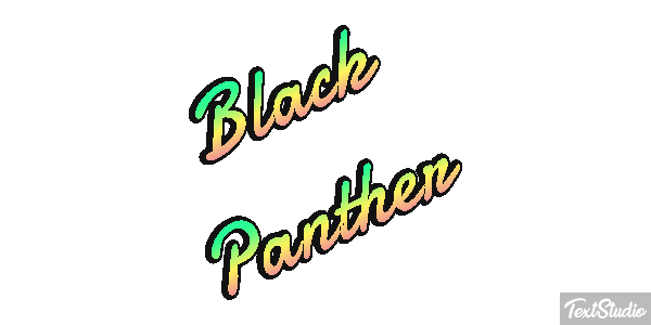 Black Panther Efecto de texto