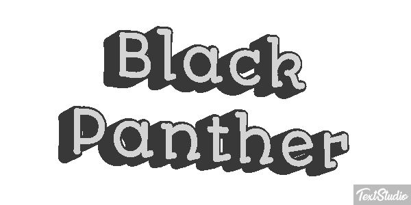 Black Panther Efecto de texto