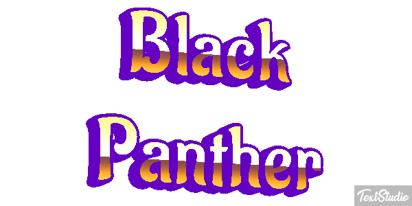 Black Panther Efecto de texto