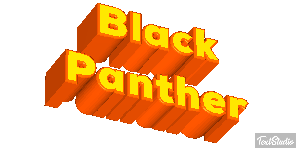 Black Panther Efecto de texto