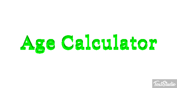 Age Càlculator Efecto de texto