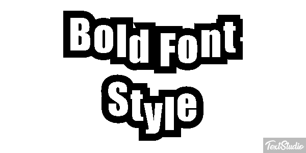 Bold Font Style Text effect