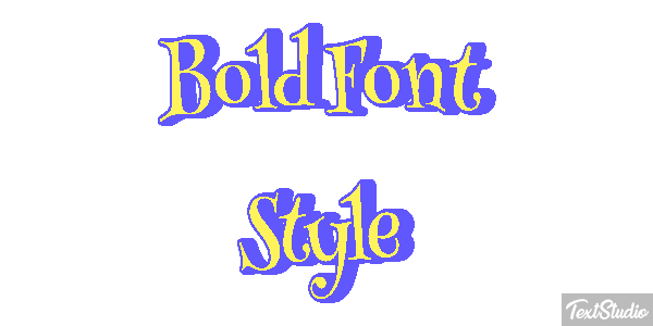 Bold Font Style Text effect