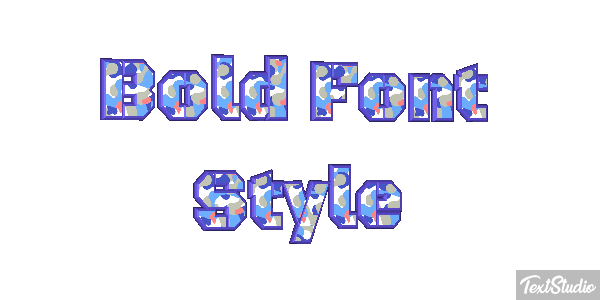 Bold Font Style Text effect