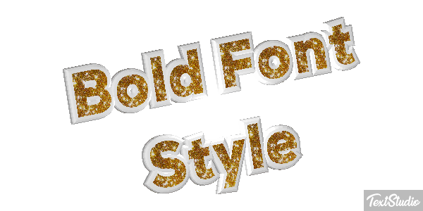 Bold Font Style Text effect