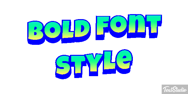 Bold Font Style Text effect