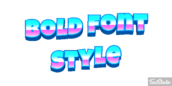Bold Font Style Text effect