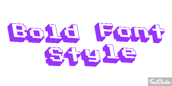 Bold Font Style Text effect
