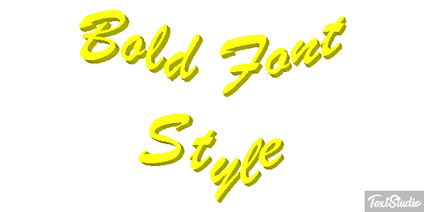 Bold Font Style Text effect
