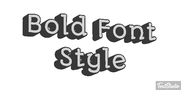 Bold Font Style Text effect