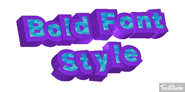 Bold Font Style Text effect