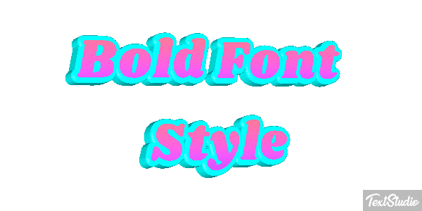 Bold Font Style Text effect