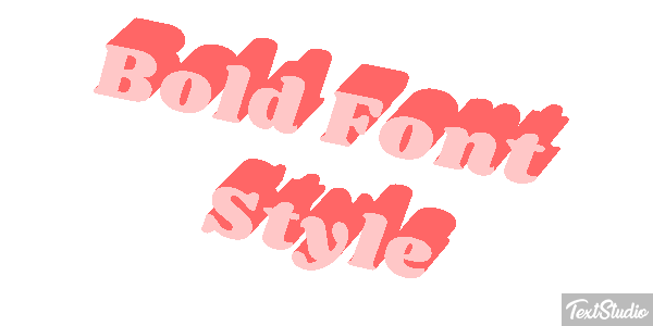 Bold Font Style Text effect