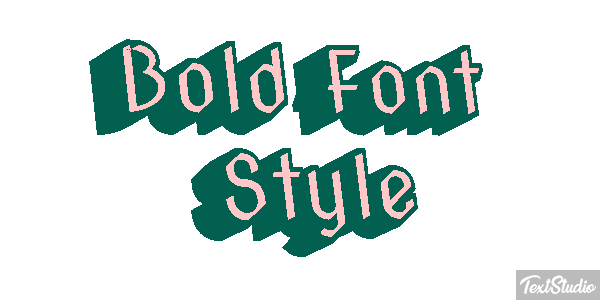 Bold Font Style Text effect