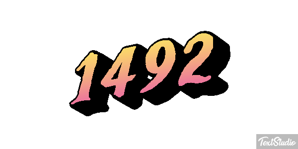 1492 Texteffekt