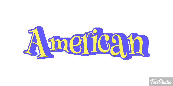 American Effetto testo