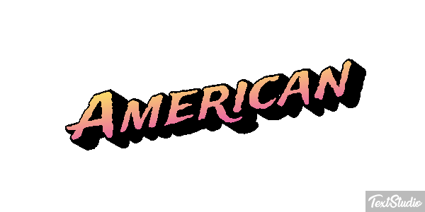 American Effetto testo