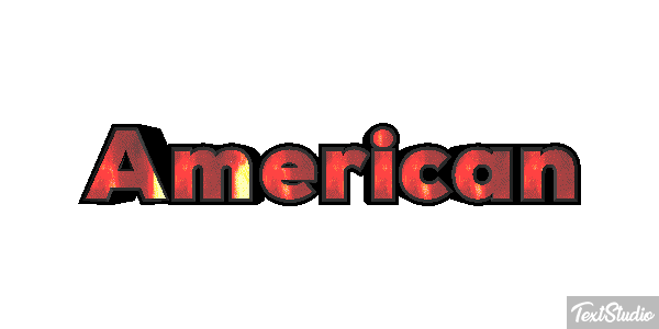 American Effetto testo