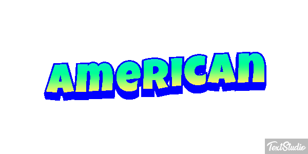 American Effetto testo