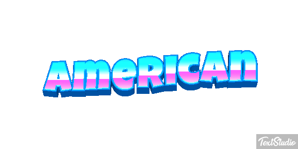American Effetto testo
