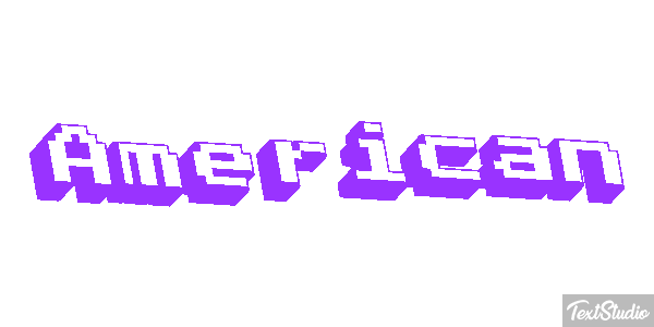 American Effetto testo