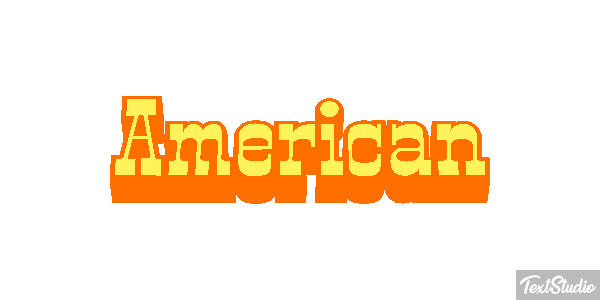 American Effetto testo