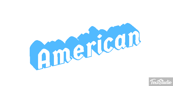 American Effetto testo