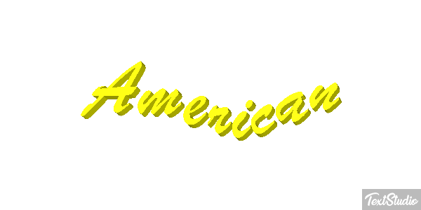 American Effetto testo
