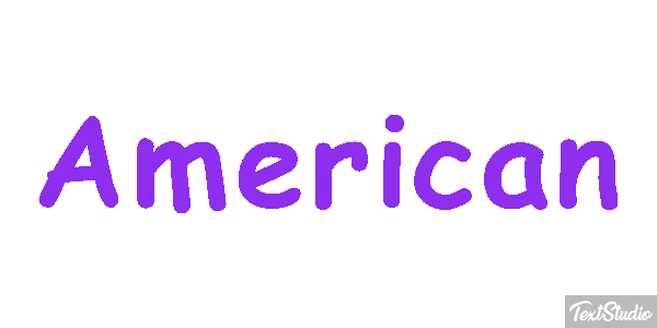 American Effetto testo