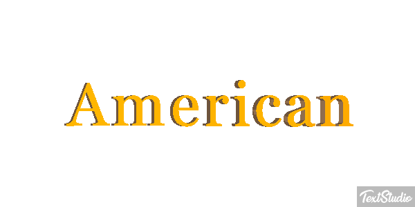 American Effetto testo