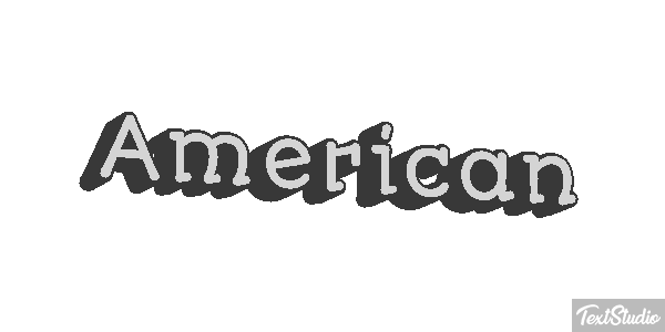 American Effetto testo