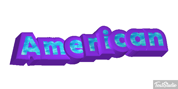 American Effetto testo