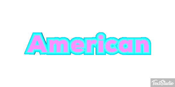 American Effetto testo