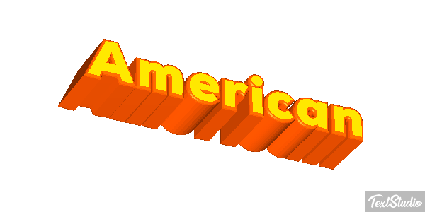 American Effetto testo