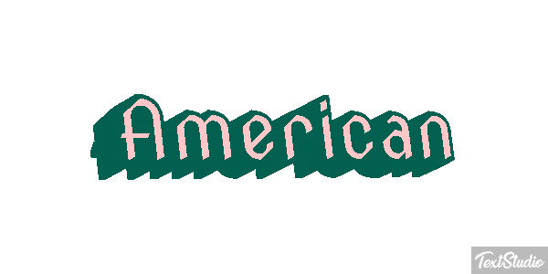 American Effetto testo