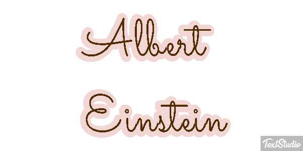Albert Einstein Text effect