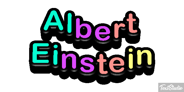 Albert Einstein Text effect