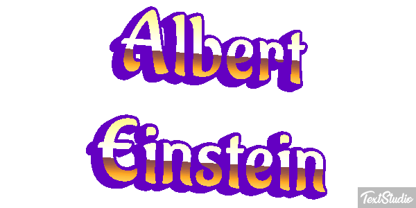 Albert Einstein Text effect