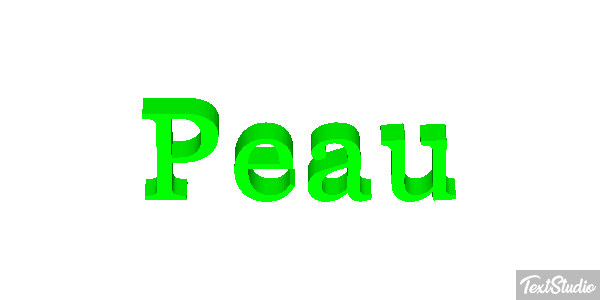 Peau Text effect
