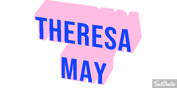 Theresa May Efecto de texto