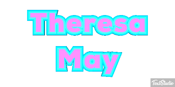 Theresa May Efecto de texto