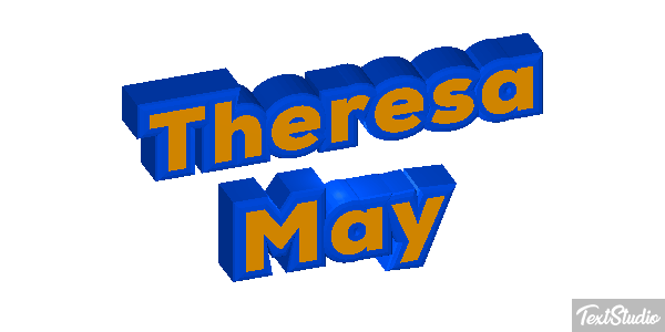 Theresa May Efecto de texto